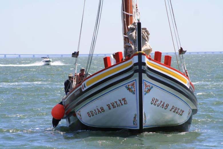 Barco tradicional pelo Tejo