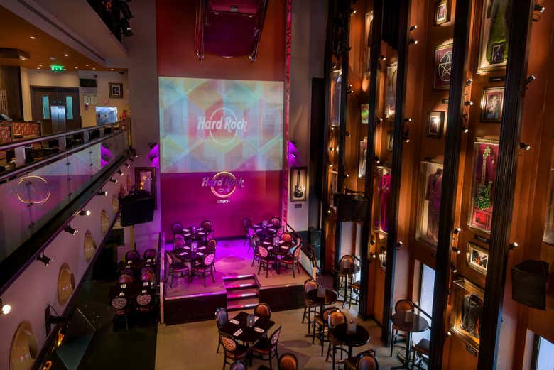 Interior do Hard Rock Cafe Lisboa