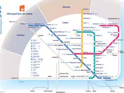 Mapa do metrô de Lisboa
