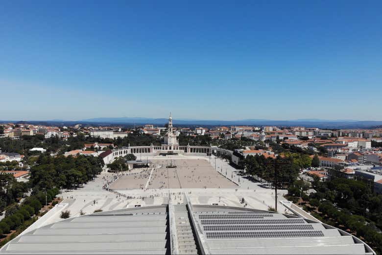 Vista aérea do Santuário de Fátima
